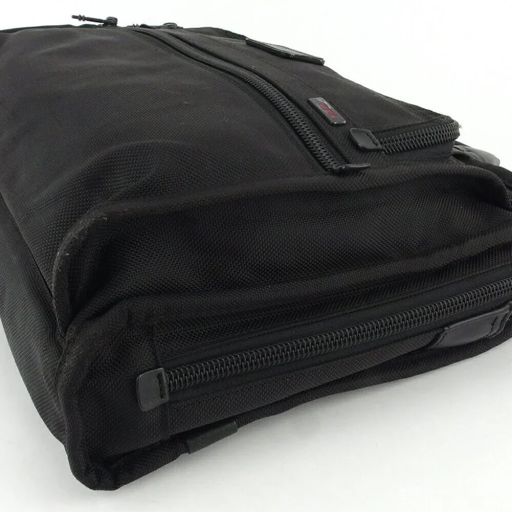 TUMI Business bag Black red Women 26801DH Authentic secondhand